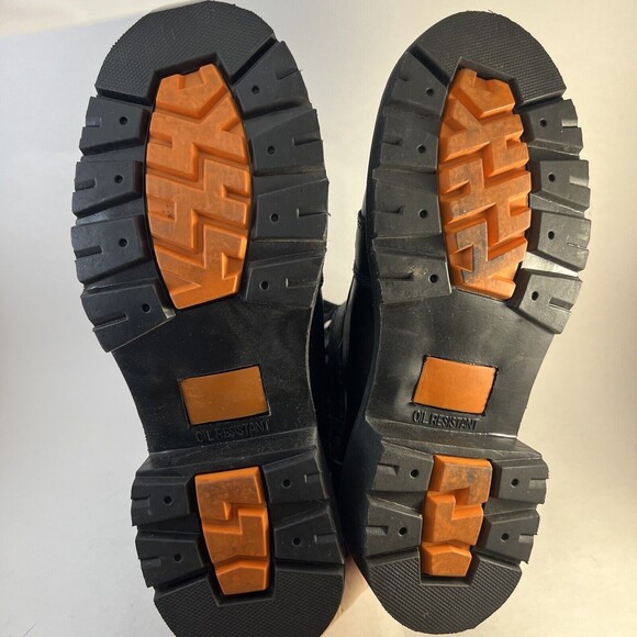 AdTec RideTec Motocrycle Ride Biker Leather Women's 6" Lace Zipper Boot Black - Picture 7 of 7